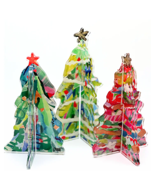 3-D Adorned Acrylic Christmas Tree--Assorted Designs