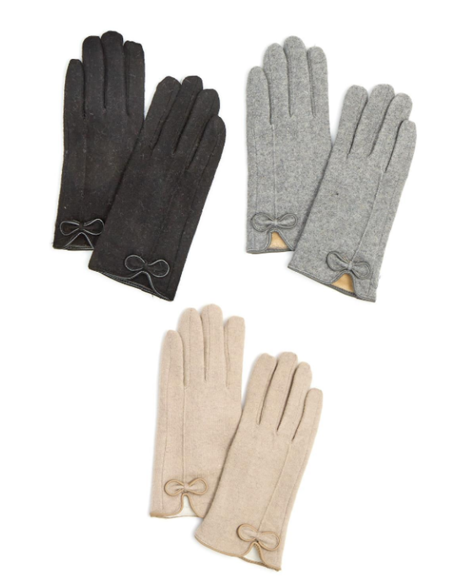Bow Gloves - Assorted Colors