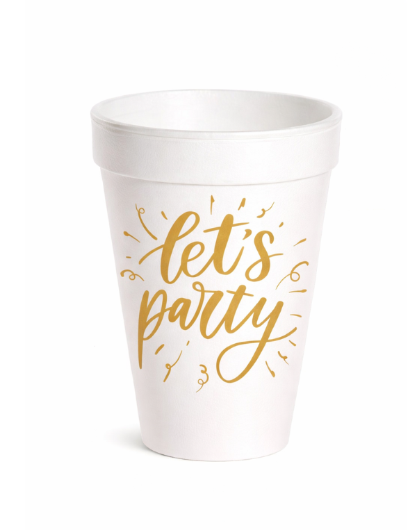 Let's Party Styrofoam Cups