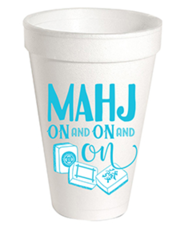 Mahjong On and On Styrofoam Cups
