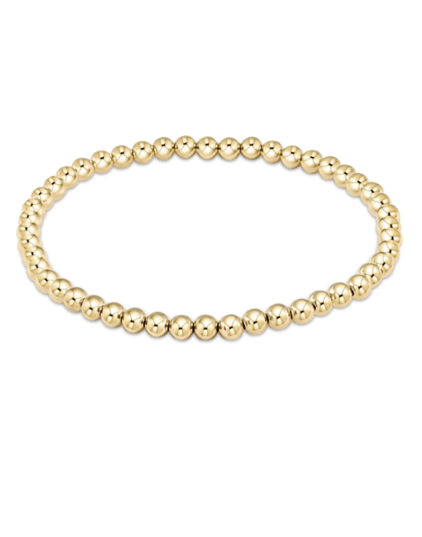 eNewton Classic Gold Bead Bracelet 4mm