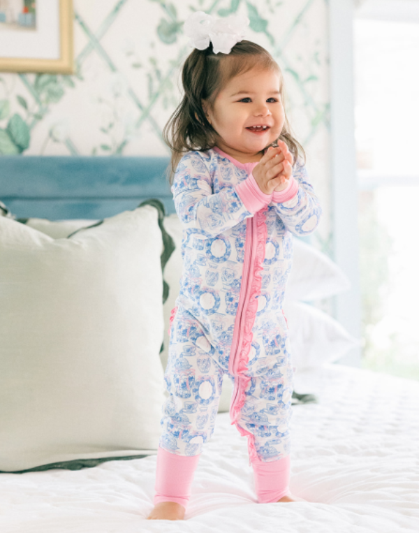Porcelain Ruffle Romper