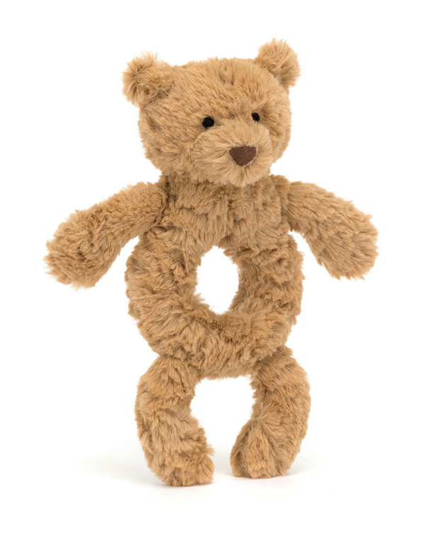 Jellycat Bartholomew Bear Ring Rattle