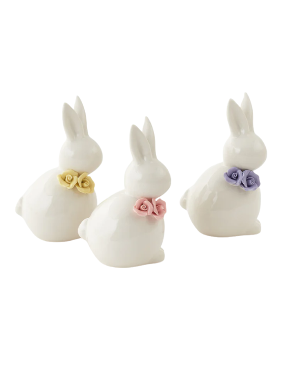 Sitting Bunny with Flower