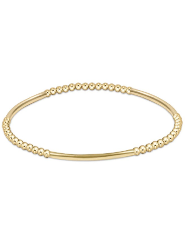 eNewton Bliss Bar Gold Bead Bracelet