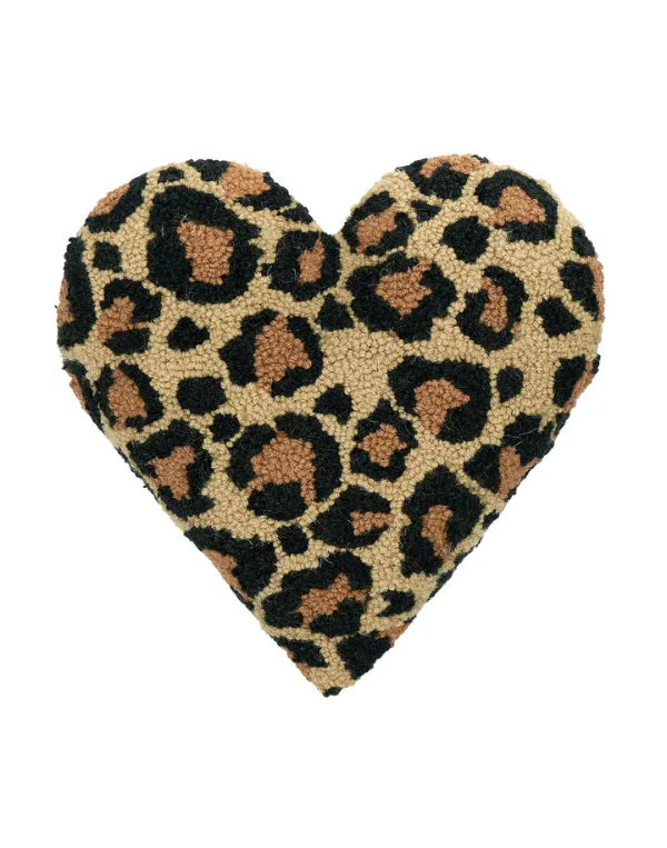 Leopard Heart Hook Pillow