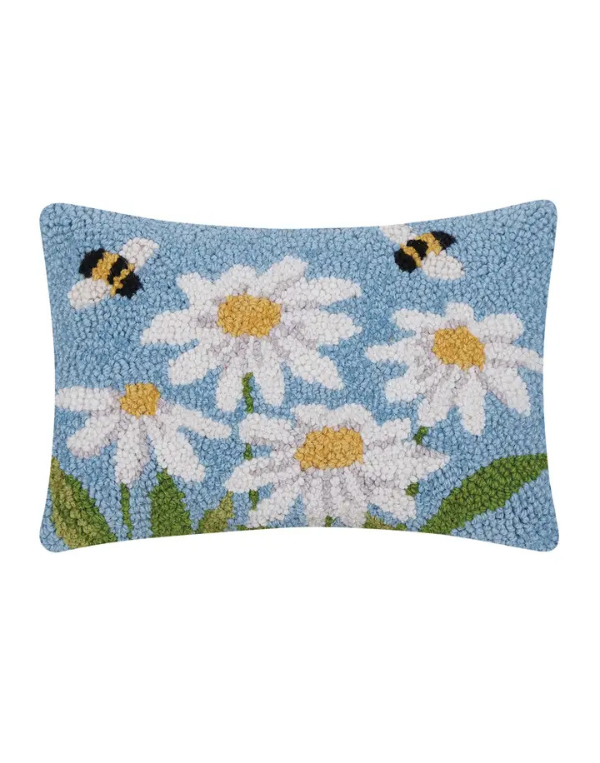 Daisies & Bees Hook Pillow