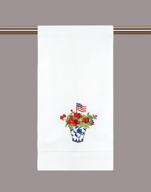 Patriotic Chinoiserie Guest Towel
