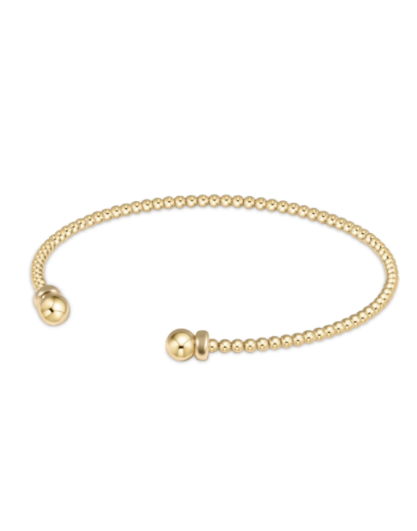 eNewton Classic Gold 2mm Bead Cuff