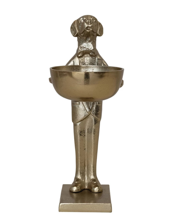 Cast Alumninum Labrador Holding Bowl