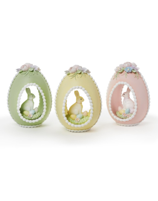 Easter Sugar Egg With Bunny - Assorted Colors
