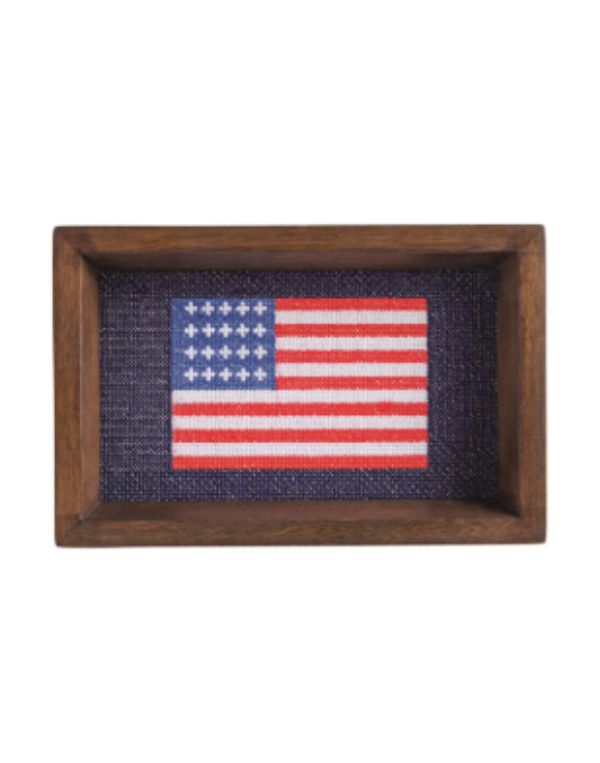 Flag Needlepoint Tray