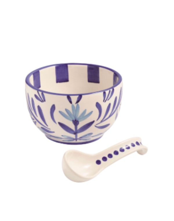 Blue Floral Salsa Tidbit