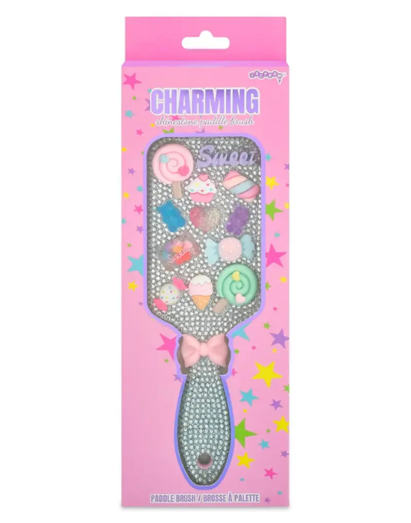 Charming Rhinestone Paddle Brush