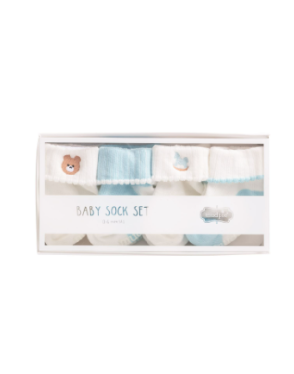 Blue Foldover Sock Set