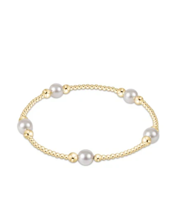 eNewton Purpose Gold 6mm Pearl Bracelet