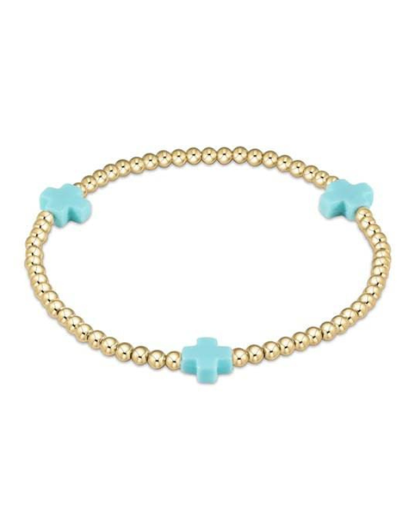 eNewton Extends Signature Cross Gold/Turquoise - 3mm