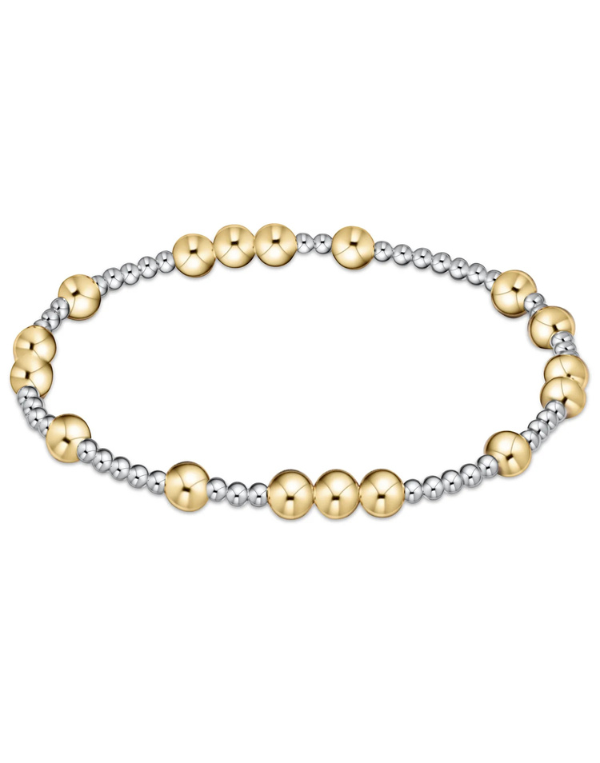 eNewton Hope Unwritted Mixed Metal Bead Bracelet - 5mm