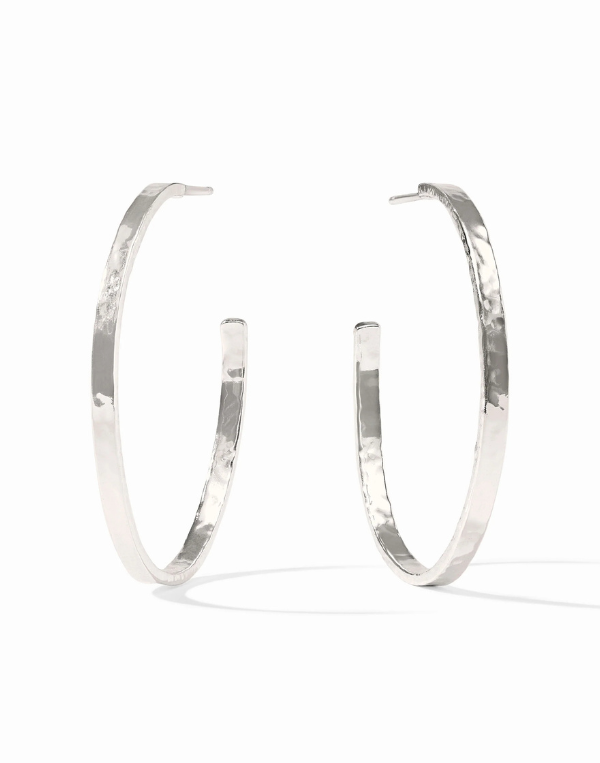Julie Vos Silver Crescent Hoop - Large