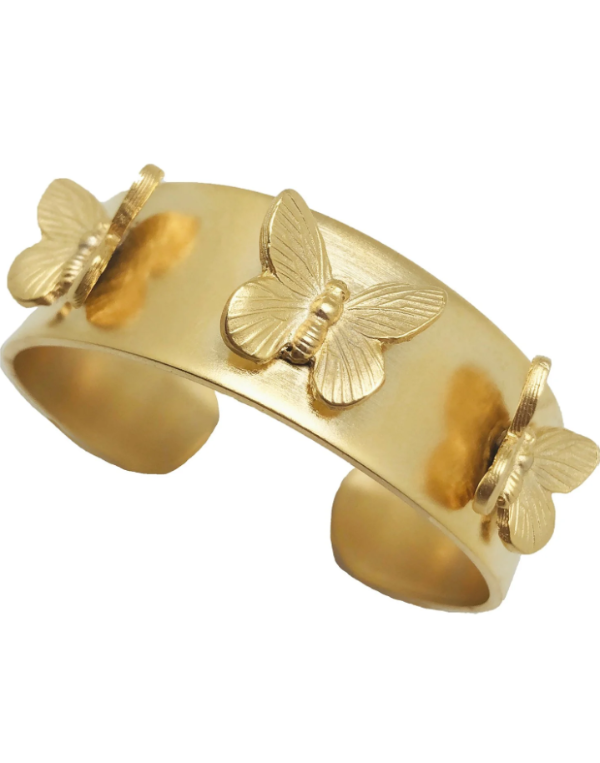 Susan Shaw Gold Butterfly Cuff Bracelet