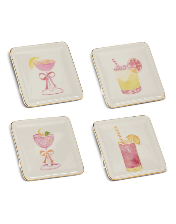 5" Summer Cocktail Trinket Tray - Assorted