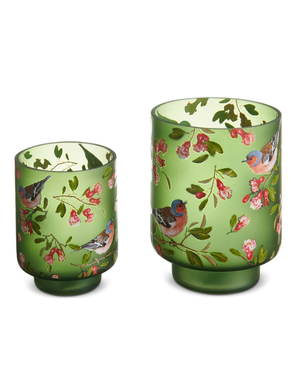 Bird Floral Pattern Containers
