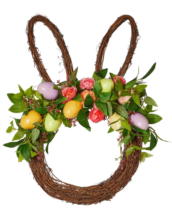 Easter Bunny Head Wreath