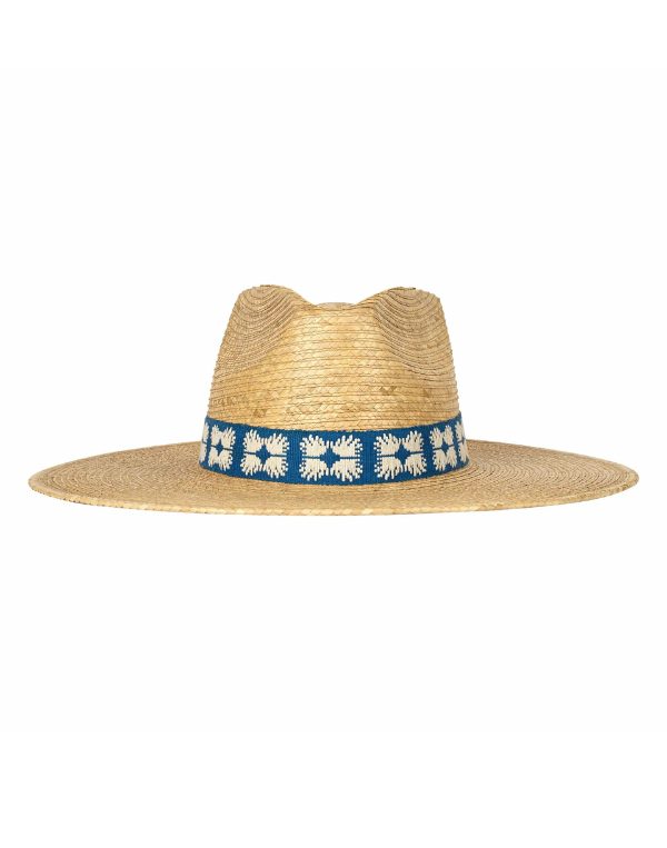 Navy Flora Tile Palm Hat