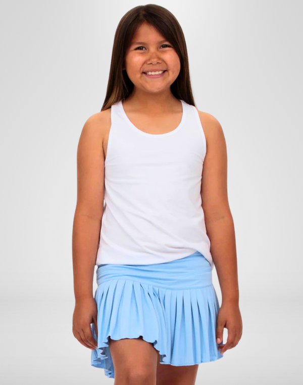 Mini Pleated Skort - Light Blue