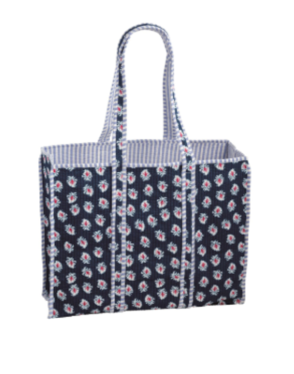 Americana Block Print Tote Bag