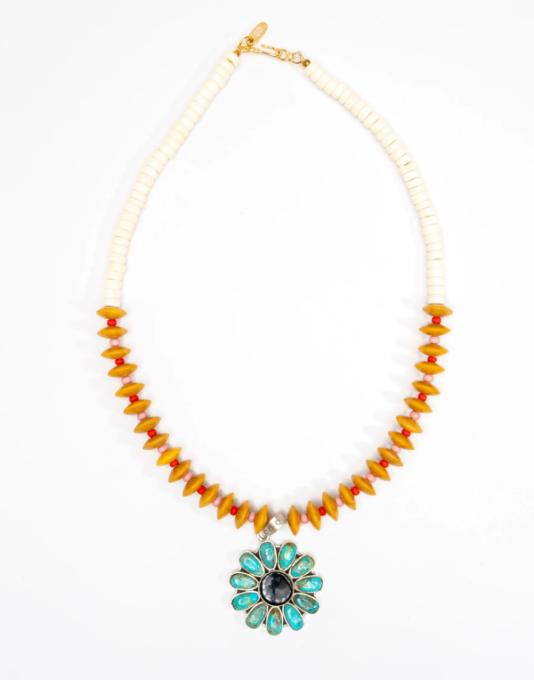 Turquoise Flower Necklace