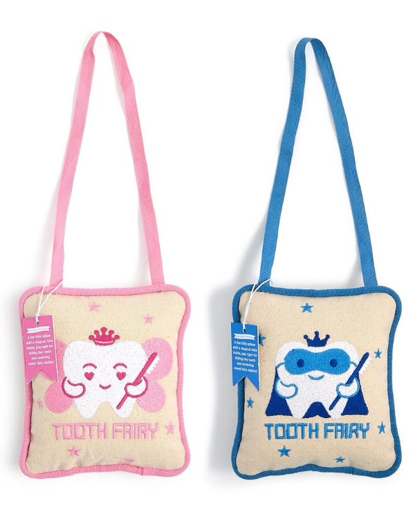 Tooth Fairy Embroidered Door Hanger Pillow