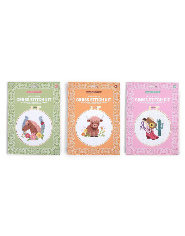 Wild & Free Cross Stitch Embroidery Craft Kit