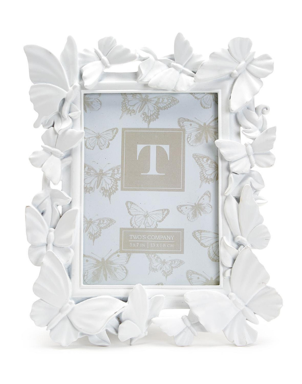 White Butterfly 5x7 Photo Frame