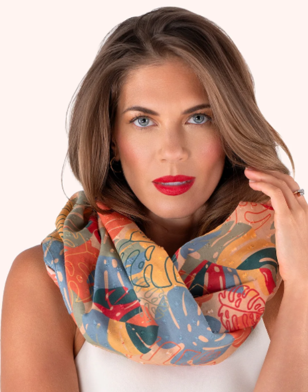 Exotic Leaves Infinity Scarf