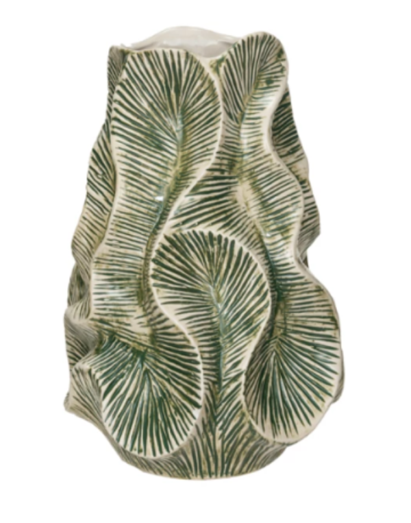 Green Stoneware Vase