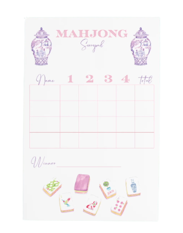 Mahjong Scorecard Pad