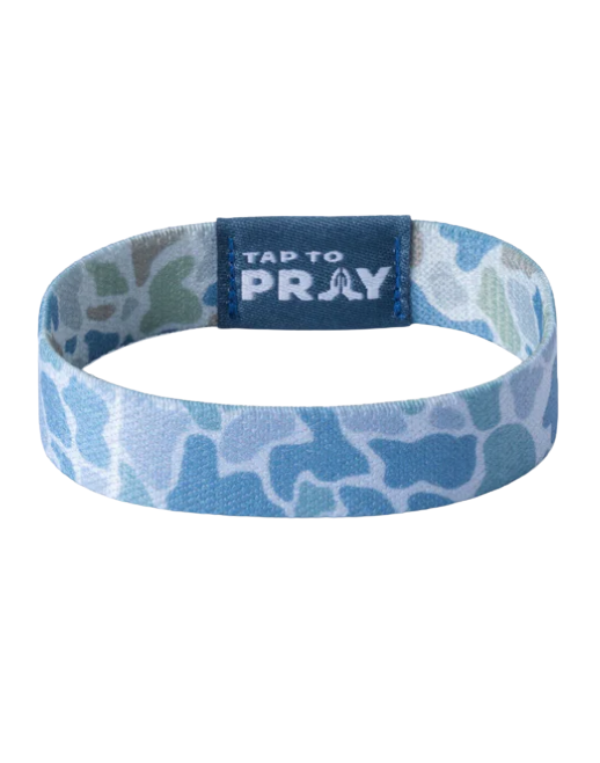 Tap to Pray Bracelet--Moss/Slate Camo-Small
