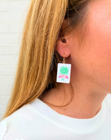 Mahjong Tile Drop Earrings