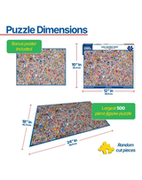 USA Word Map 500 Piece Jigsaw Puzzle