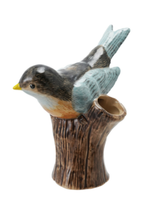 Hand Painted Bird Vase