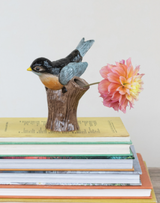 Hand Painted Bird Vase