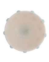 White/Blue Hobnail Footed Bowl
