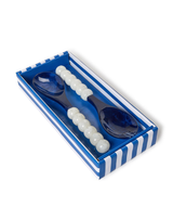 Blue & White Salad Servers
