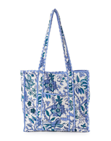 Cool Blues Cotton Reversible Tote