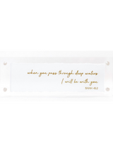 Isaiah 43:2 Gold Leaf Corner in Acrylic Frame