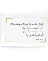 Isaiah 40:31 Gold Leaf Corner in 4x6 Acrylic Frame