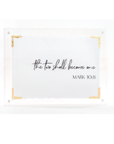 Mark10:8 Gold Leaf Corner Card In 6x8 Acrylic Frame
