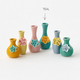 Ceramic Mini Bud Vase With Flower