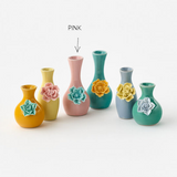 Ceramic Mini Bud Vase With Flower